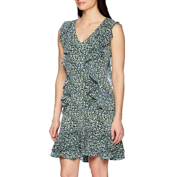 Michael Kors Wildflower Cascade Ruffle Dress small - Picture 3 of 7